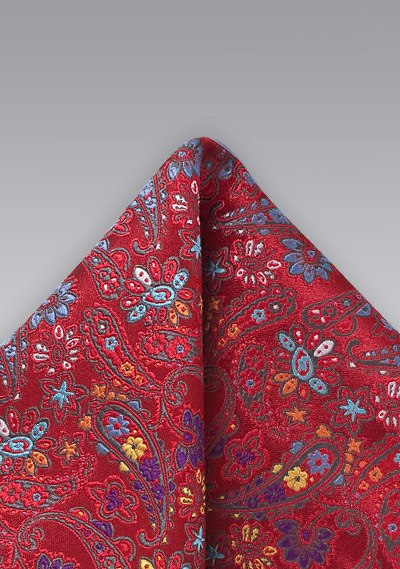 Pocket Square with Flowers 