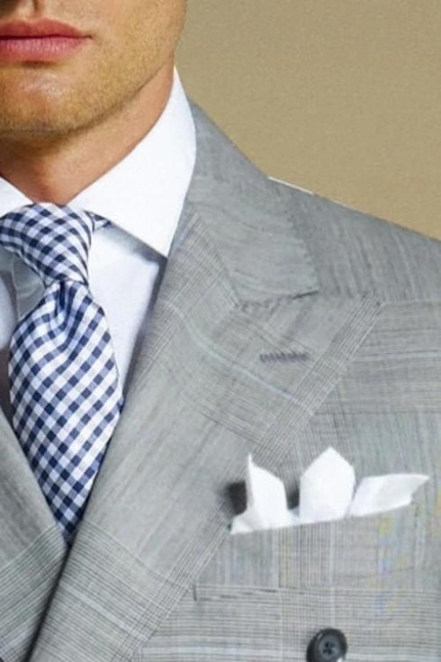Gingham With Grey Suit