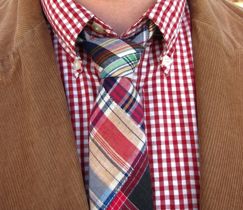 gingham-shirt-madras-check-necktie