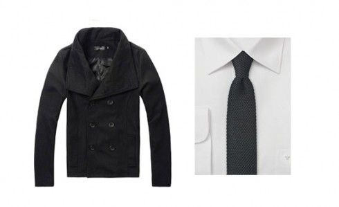 Knit Tie and Winter Jacket