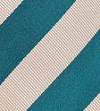 Striped Tie in Teal and Tan