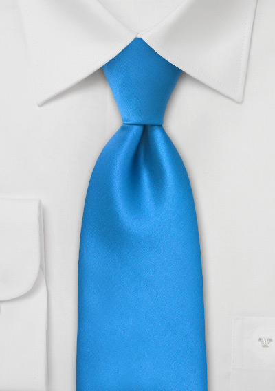 Bright Ice-Blue Necktie