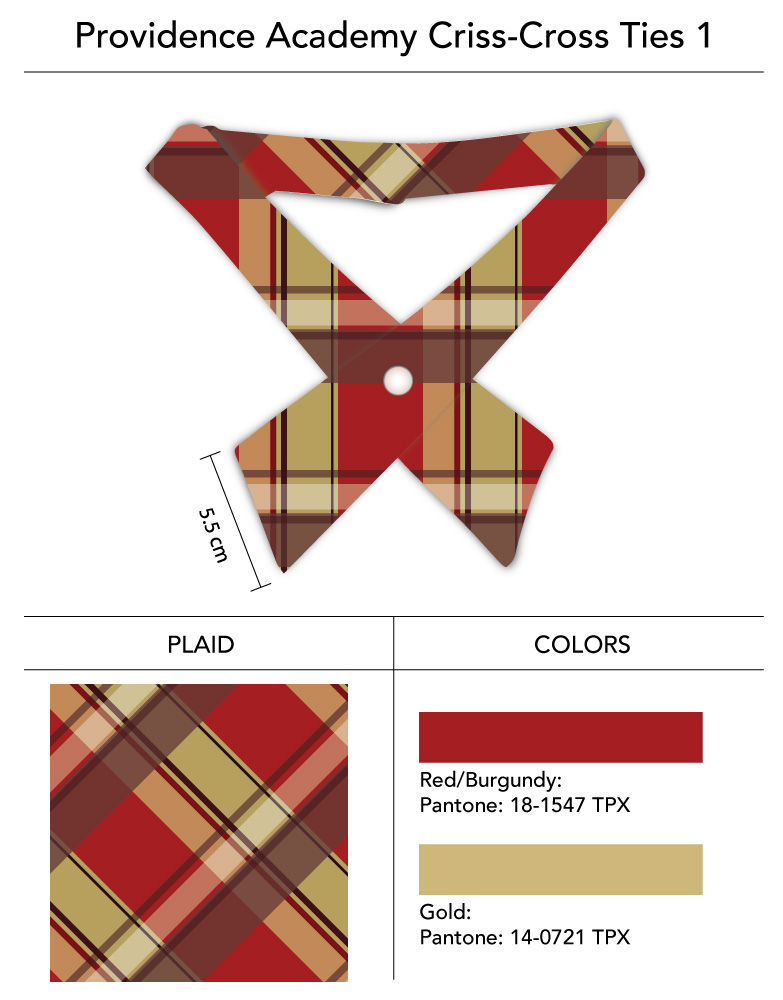 tartan plaid custom cross tie