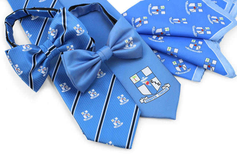 Logo neckties, bow ties, pocket square