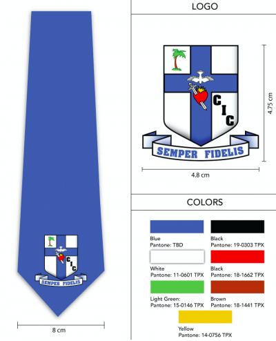 large logo necktie