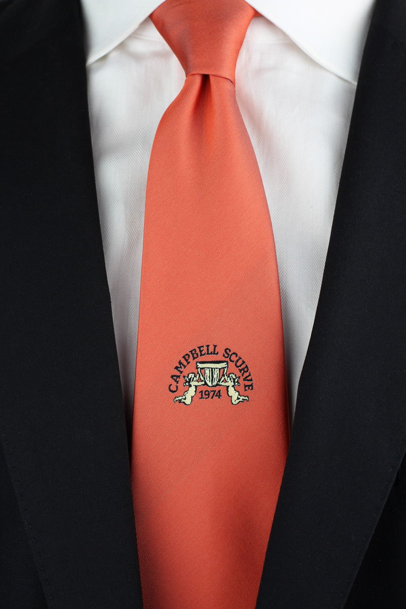 custom embroidered logo necktie