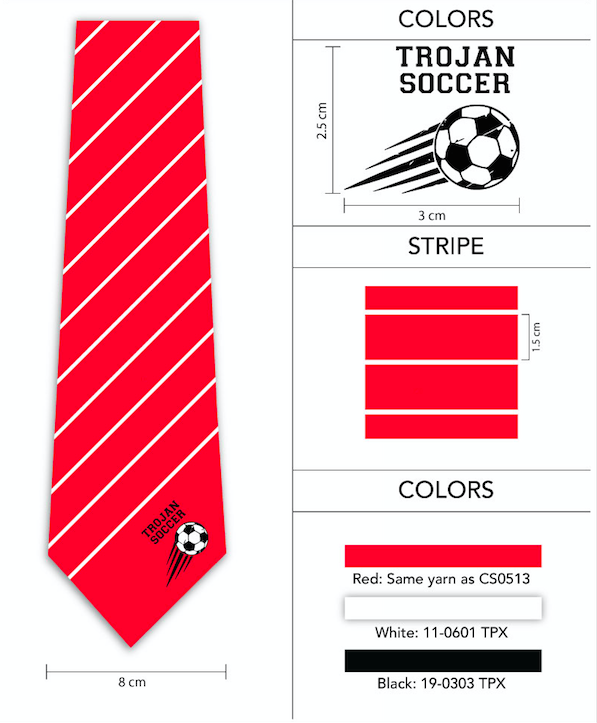 custom ties for high school soccer team