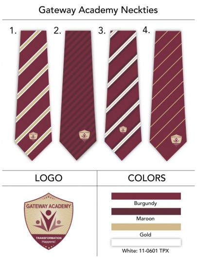 custom necktie design options for school