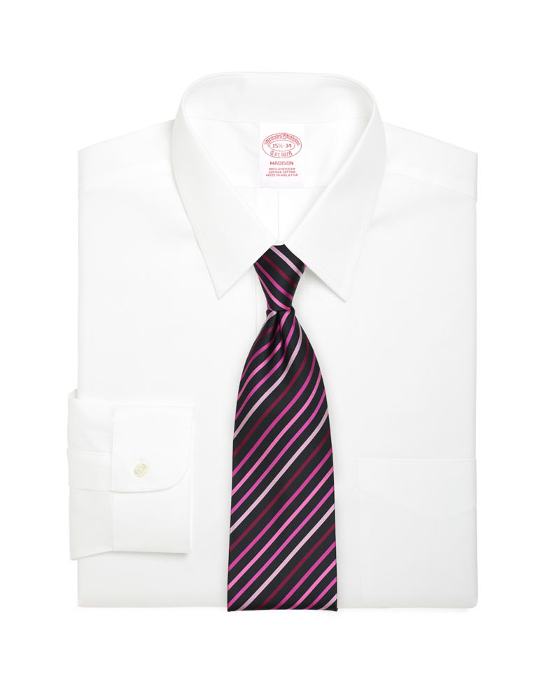 Modern Black Tie With Stripes In Pink