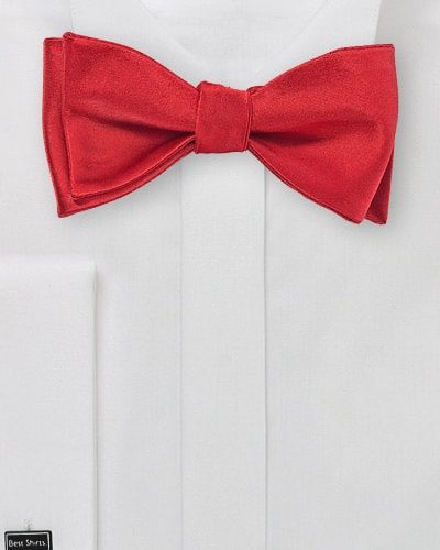 Mens Bow Tie in Self Tie Style in Red
