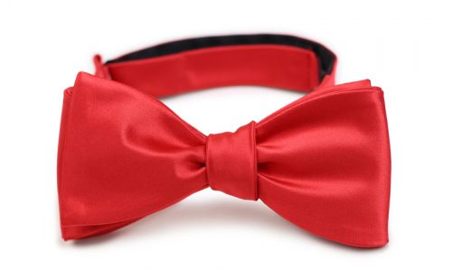 Mens Bow Tie in Self Tie Style in Red