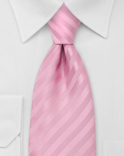 Trendy Pink Tie With Subtle Stripes