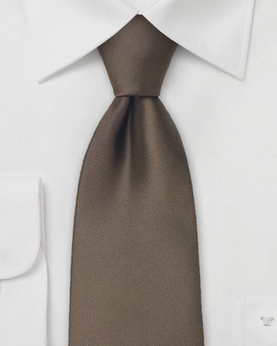 Solid Chocolate Brown Necktie