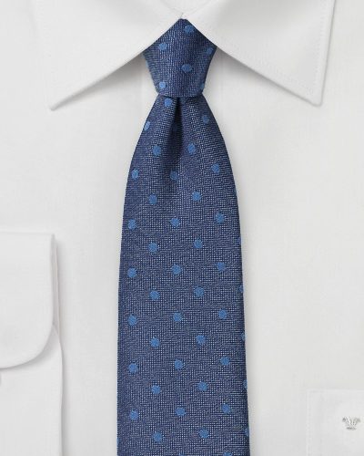 Denim Blue Linen Mens Necktie