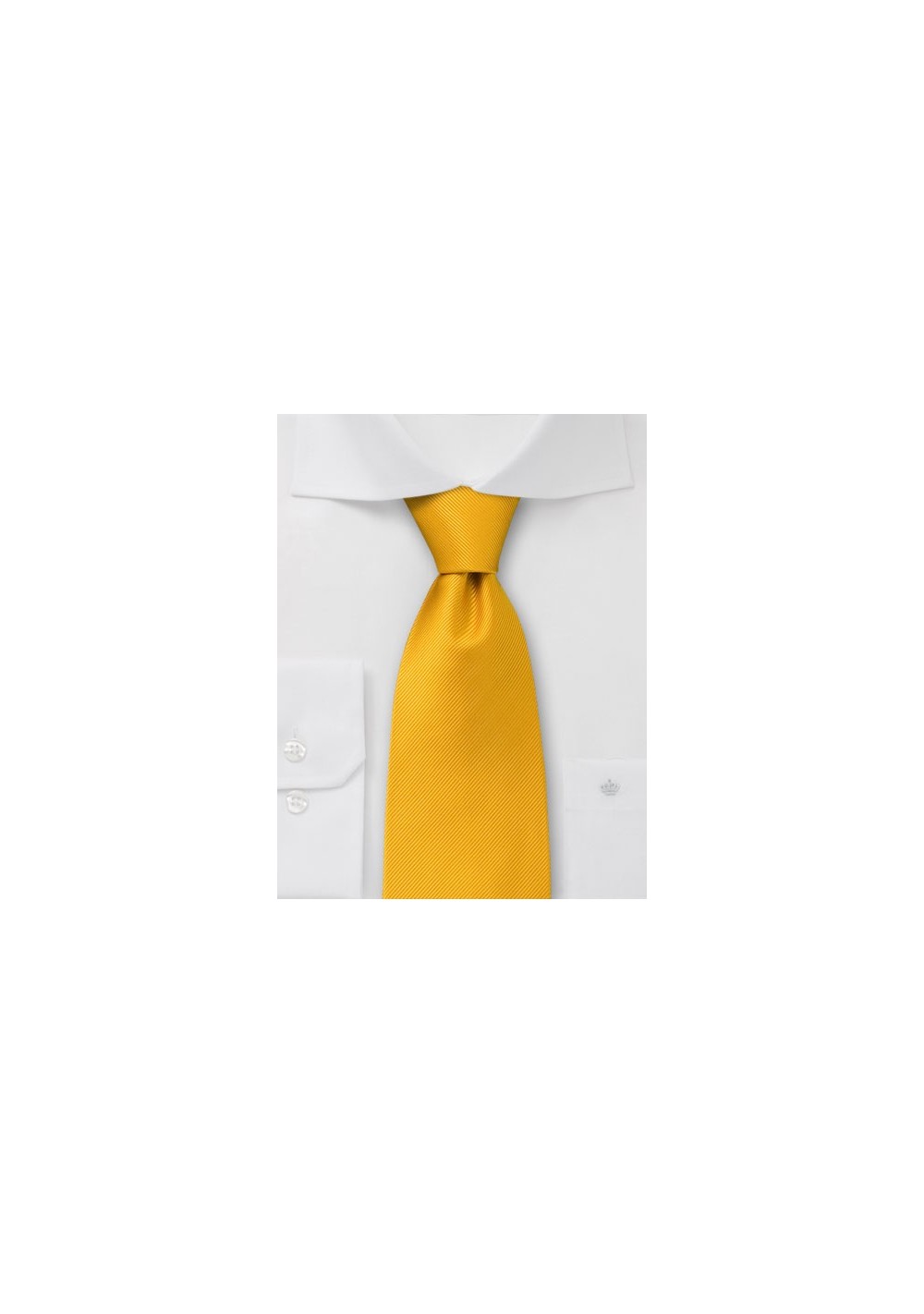 Solid Color Tie , -  Mustard yellow necktie