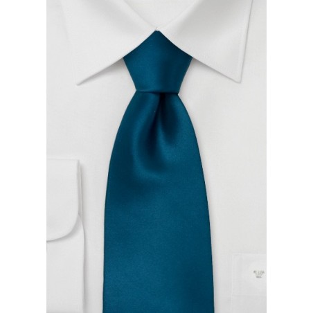 Retro skinny tie - Narrow silk tie in solid blue