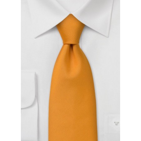 Single Colored Silk Tie  -  Safari Orange