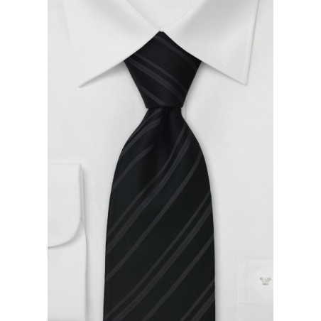 Black Tie with fine stripes