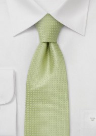 Sage Green Silk Tie  -  Light green tie with fine pattern