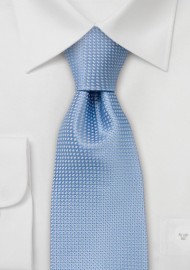Spring and Summer tie - Solid colored light blue tie with fine pattern
