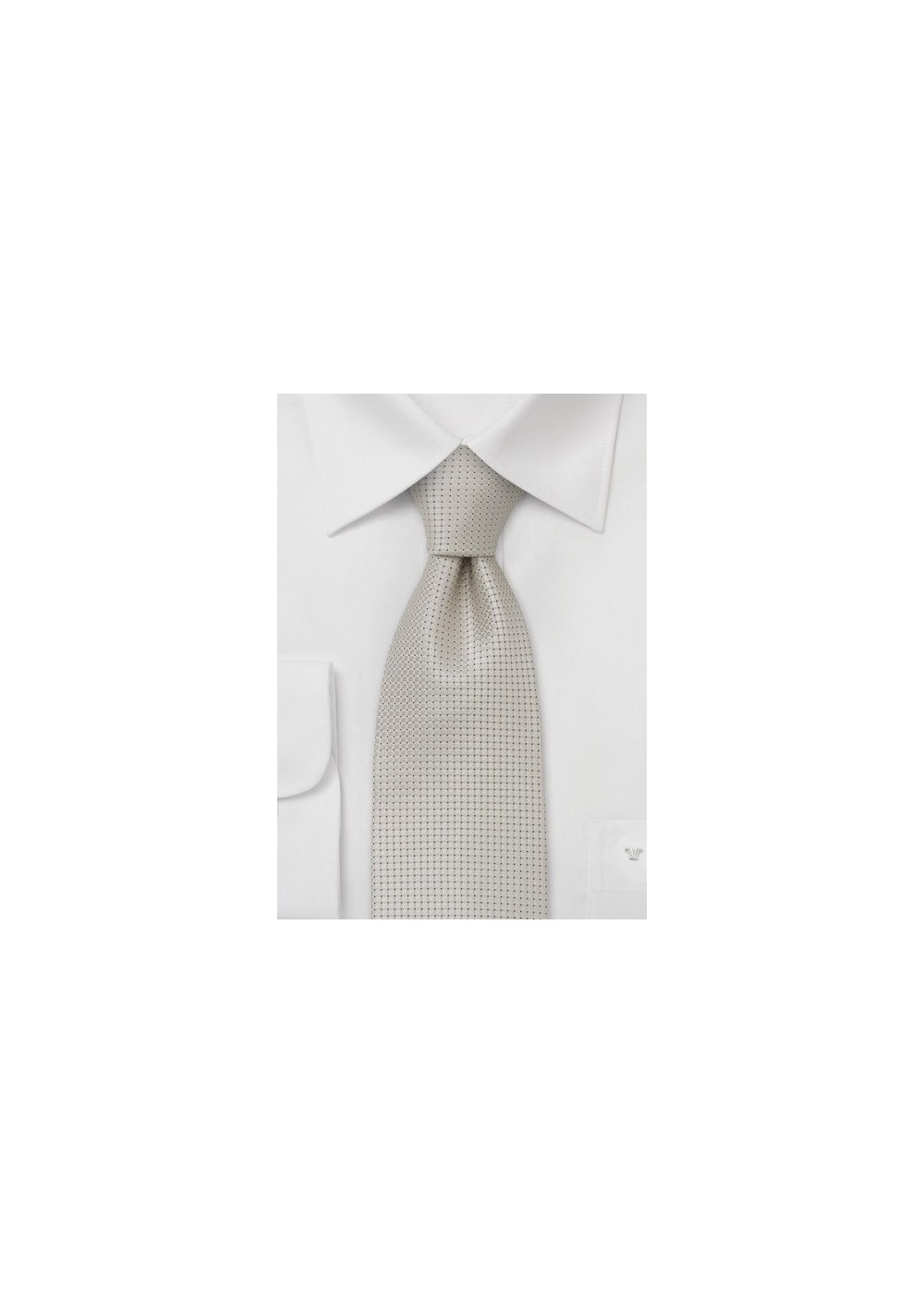 Wedding tie  -  Festive silk tie in platinum silver
