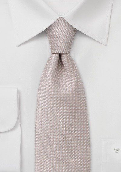 Peach orange necktie  -  Peach colored tie with fine pattern