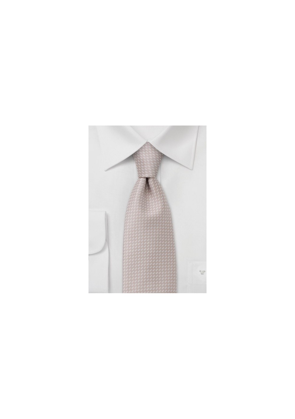Peach orange necktie  -  Peach colored tie with fine pattern