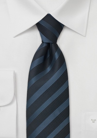 Classic dark blue business tie - Navy blue tie made from Microfiber