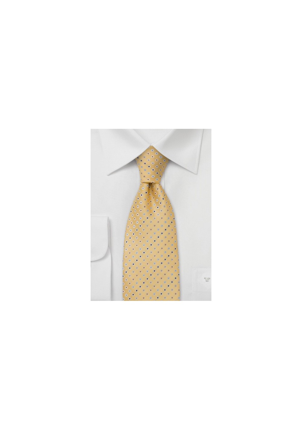Spring tie in yellow - Fashionable microfiber necktie