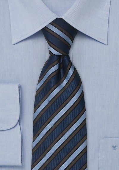 Stripes business tie - Handmade silk tie from Parsley