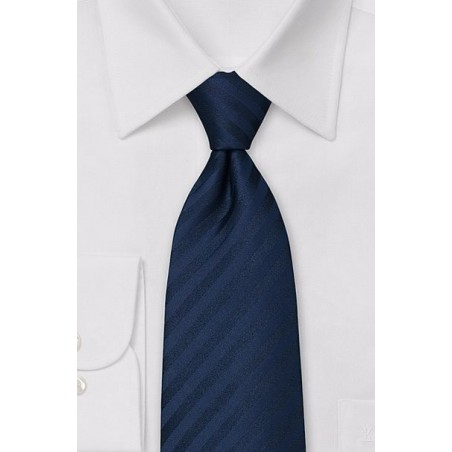 Dark blue silk tie -  Handmade from pure silk
