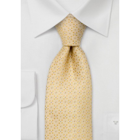 Designer neckties -  Yellow silk tie by Chevalier