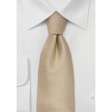 Silk neckties - Light beige colored silk tie