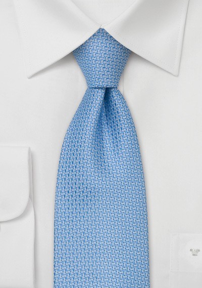 Designer neckties - Baby blue silk tie by Chevalier