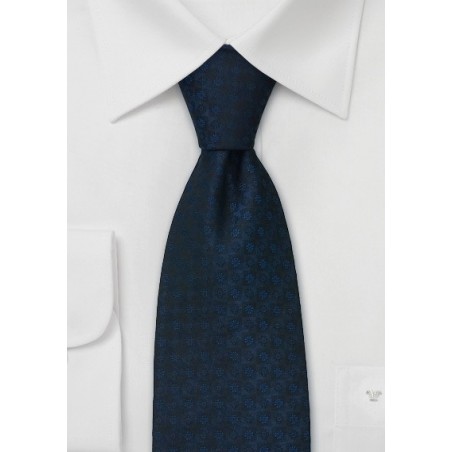 Designer neckties - Dark Sapphire blue tie by Chevalier