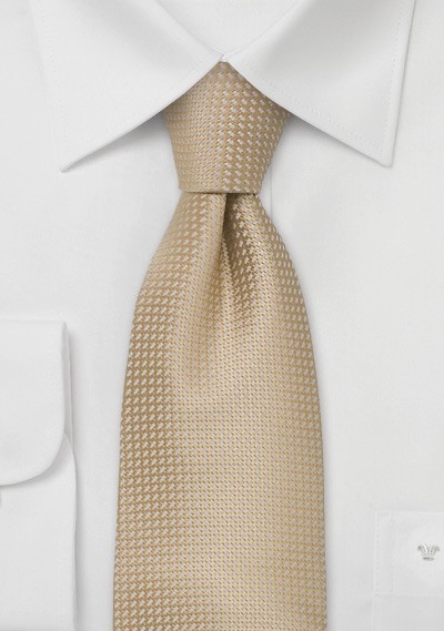 Extra Long Ties - XL silk tie in light cream-tan color