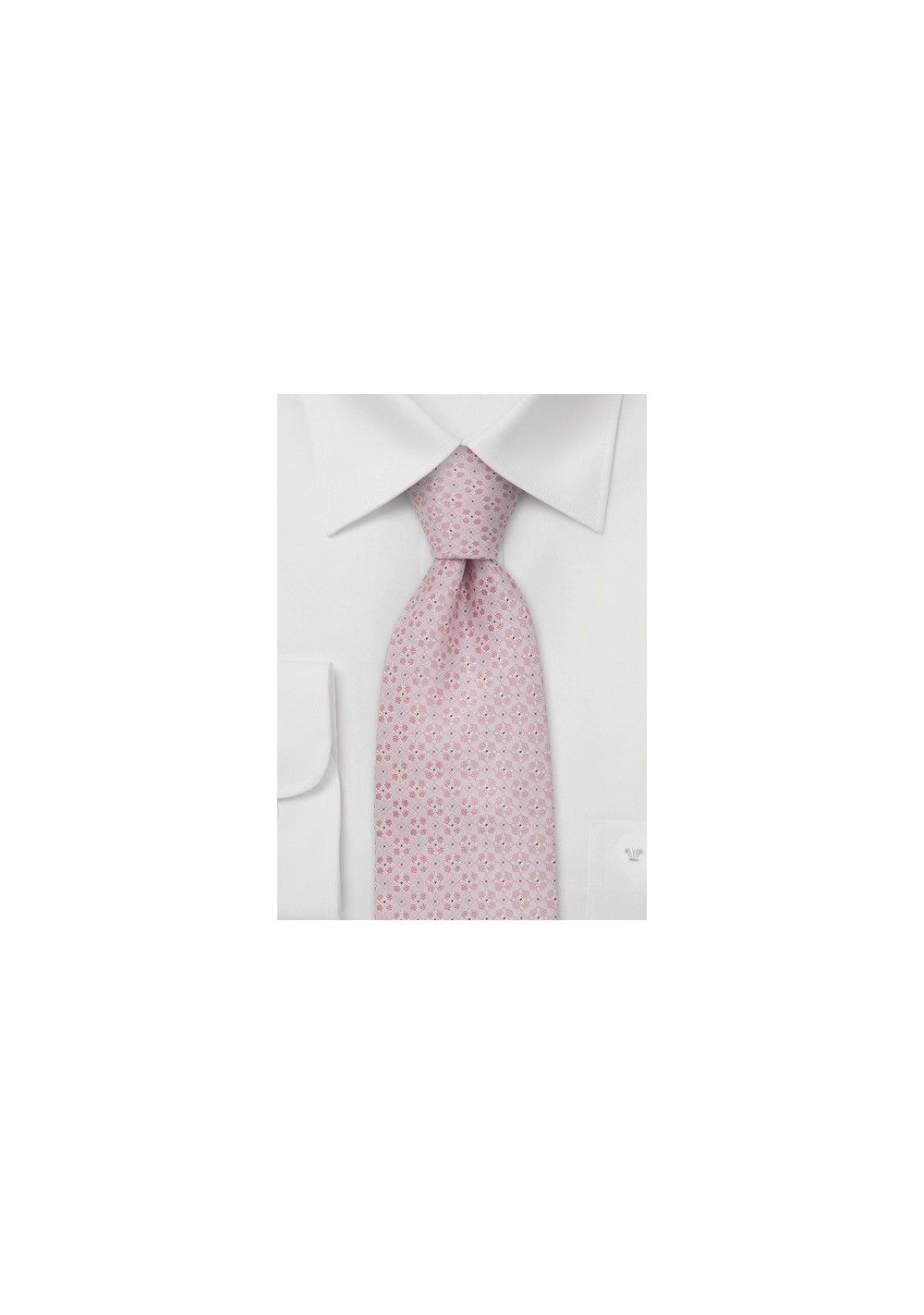 Extra long neckties - Pink silk tie by Chevalier