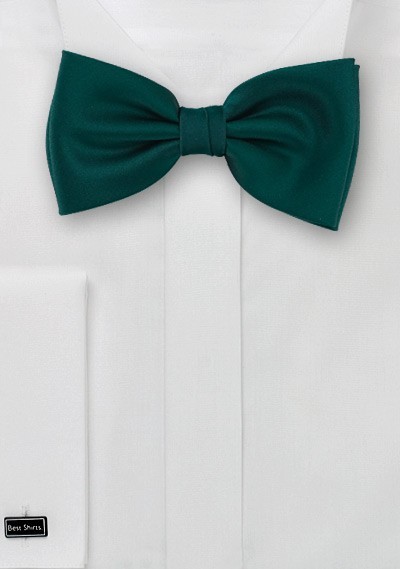 Dark green Bow-tie  -  Solid color bow tie in a dark forrest green color