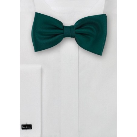 Dark green Bow-tie  -  Solid color bow tie in a dark forrest green color