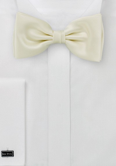 Bow tie  -  Pretied bowtie in light yellow