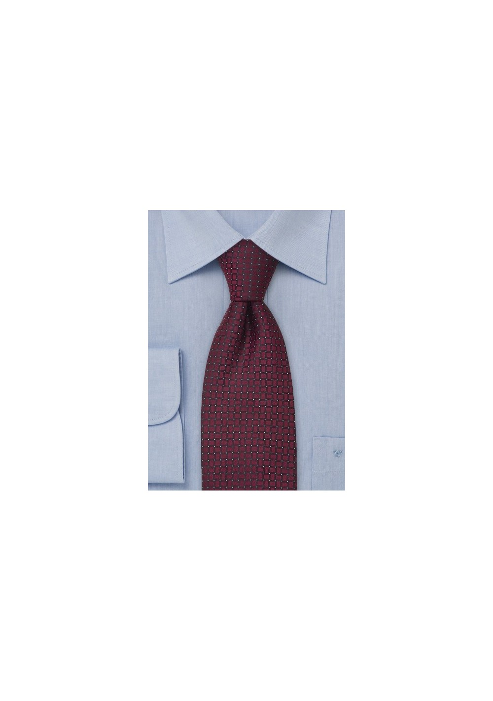 Men's neckties - Purple tie with square pattern