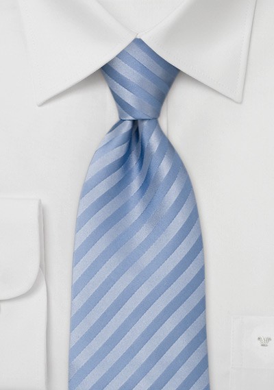 Light Blue Extra Long Silk Tie