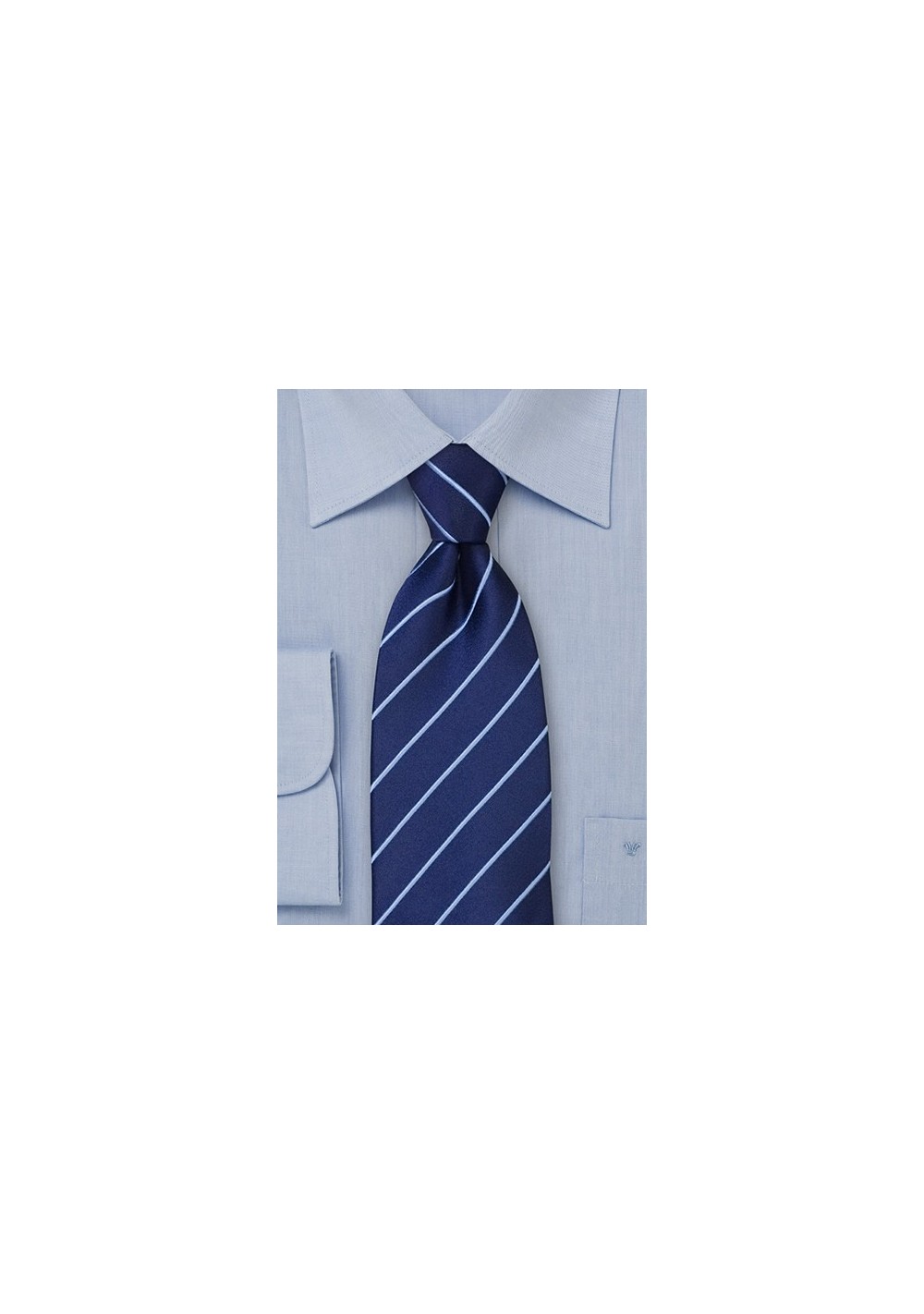 Silk Neckties - Navy blue silk tie