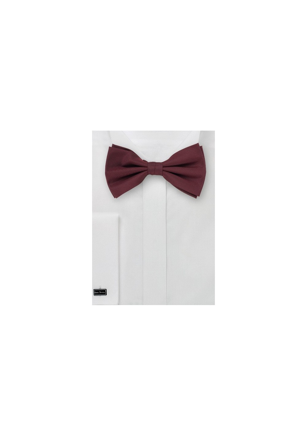 Burgundy Red Bow Ties - Silk Bow Tie & Matching Pocket Square