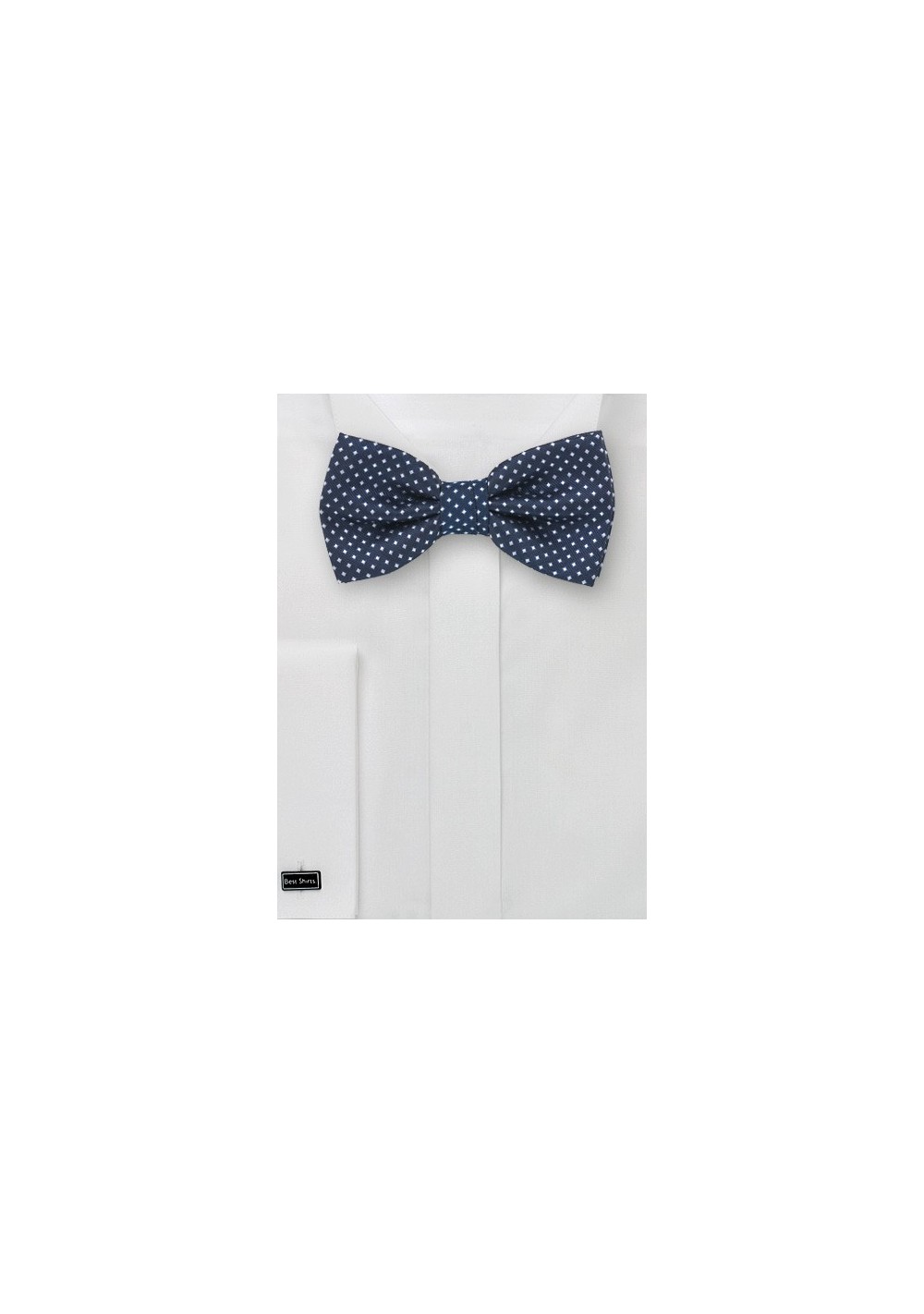 Mens Bow Ties - Blue Bow Tie & Pocket Silk