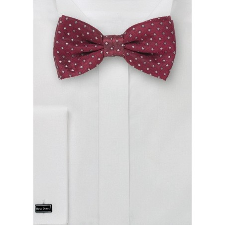 Red Bow Ties - Bow Tie & Matching Pocket Square Set