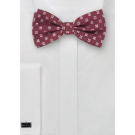 Wine Red Bow Tie & Pocket Square