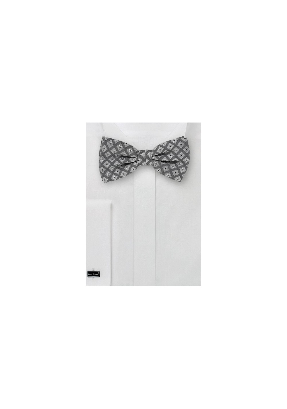 Patterned Bow Ties - Bow Tie Set With Matching Pocket Square