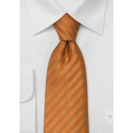 Broze-Copper Orange Necktie in XL Size