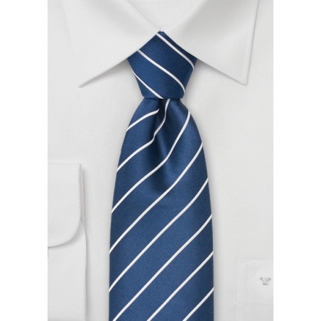 XL Silk Ties - Sapphire blue XL necktie